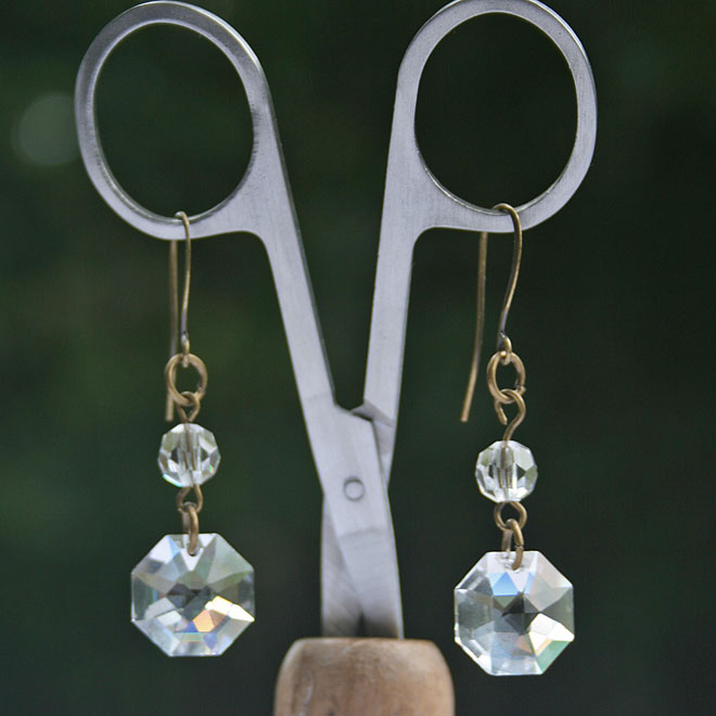 Recycled Real Chandelier Crystal Earrings Tutorials