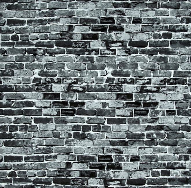 close up of cotton with black and whirte brick print